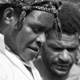Men fashioning a small coffin for child – Tunda village, Pangia, Papua New Guinea, 1967 - (© P.J. Stewart & A.J. Strathern Archive)
